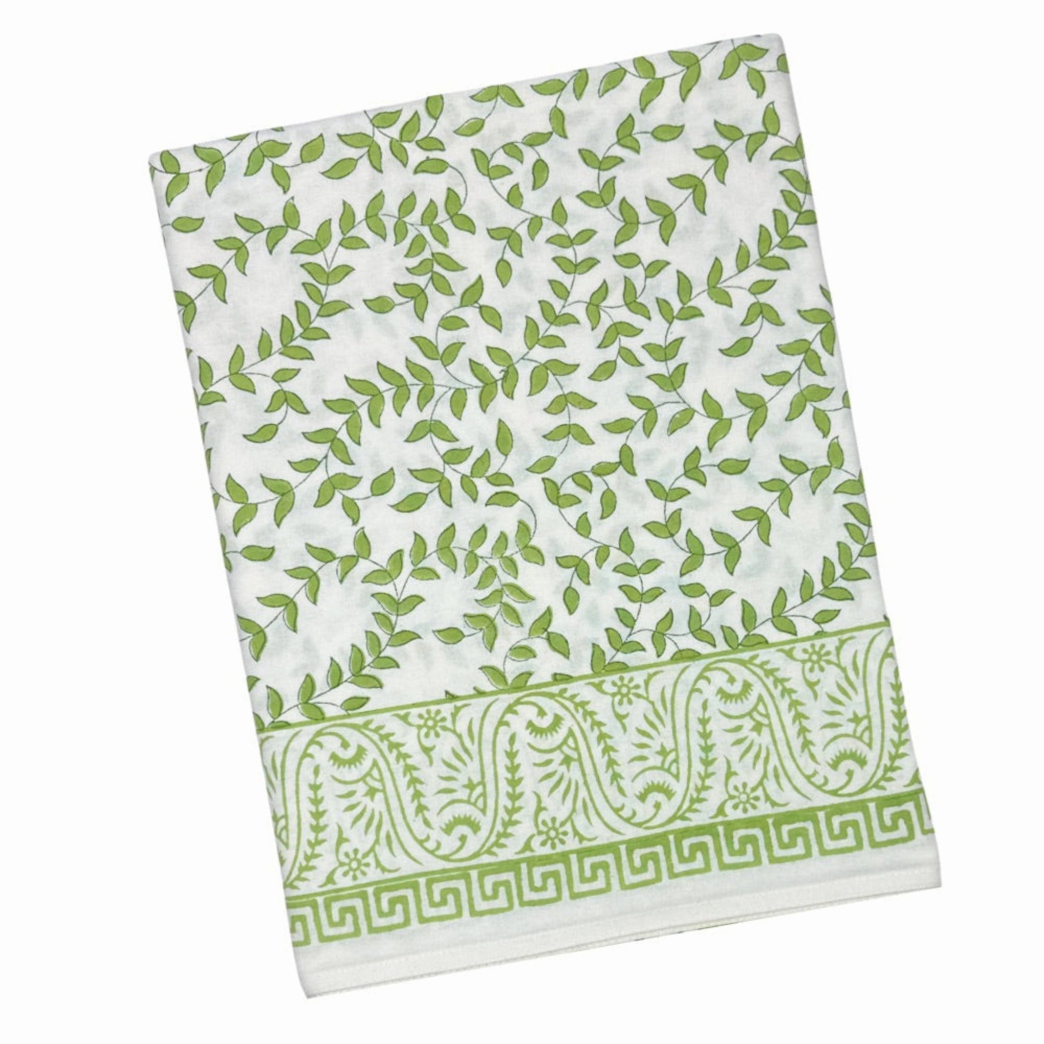 Light Green Leaves Tablecloth mini desktop sculpture