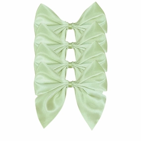Light Green Satin Bow Napkin Ties, Set of 4 cute desktop display