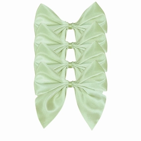 Light Green Satin Bow Napkin Ties, Set of 4 mini desktop sculpture