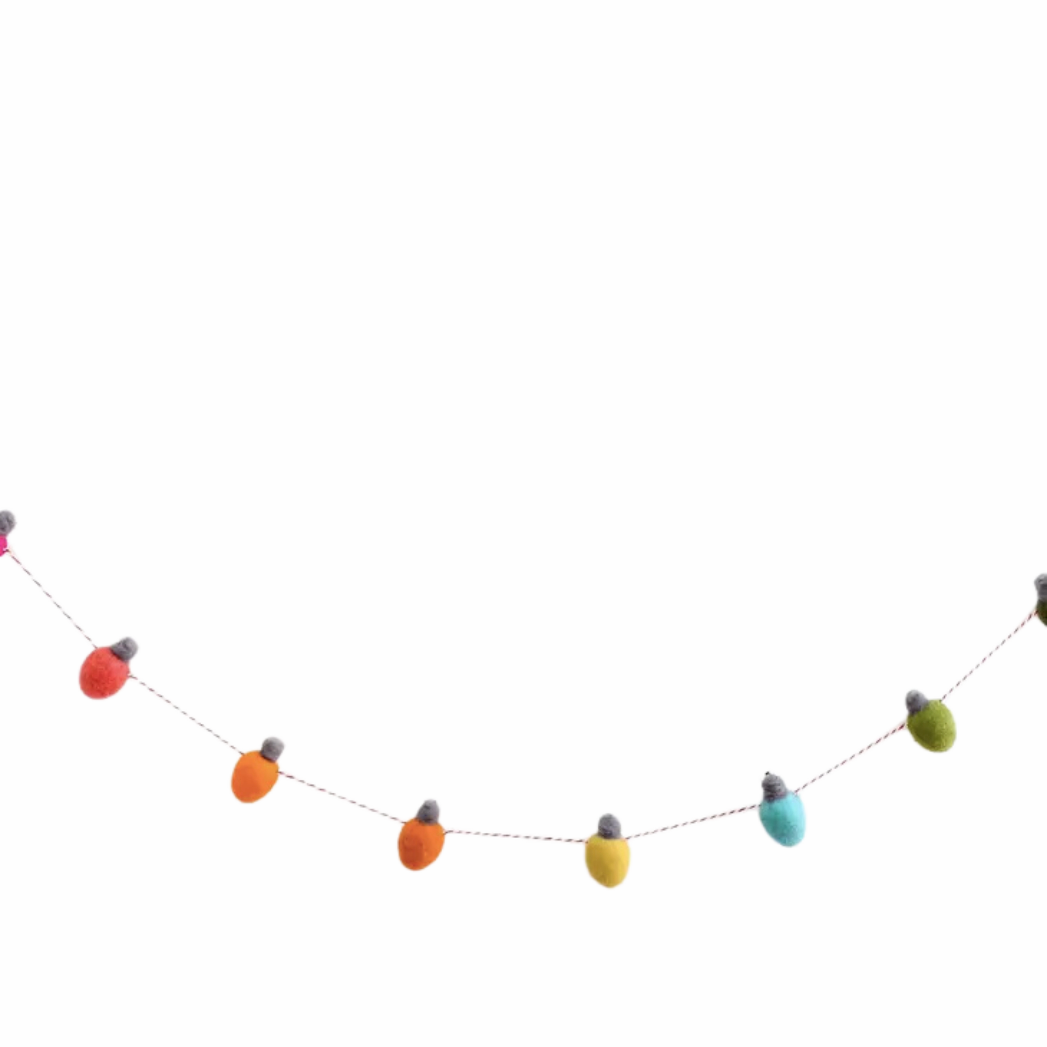 Lightbulb Felt Holiday Garland