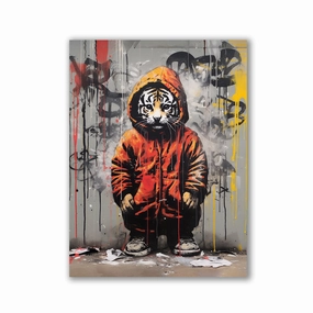 Lil Tiger by Zenzdesign framed mural artwork