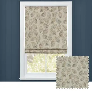 Lilah Printed Cotton Made to Measure Roman Blinds Cloud chic floor carpet  