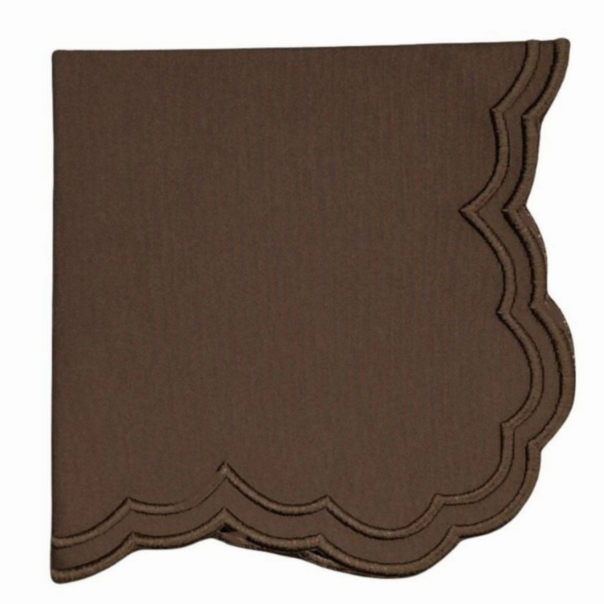 Lillian Napkin in Cocoa, Set of 4 mini desktop sculpture