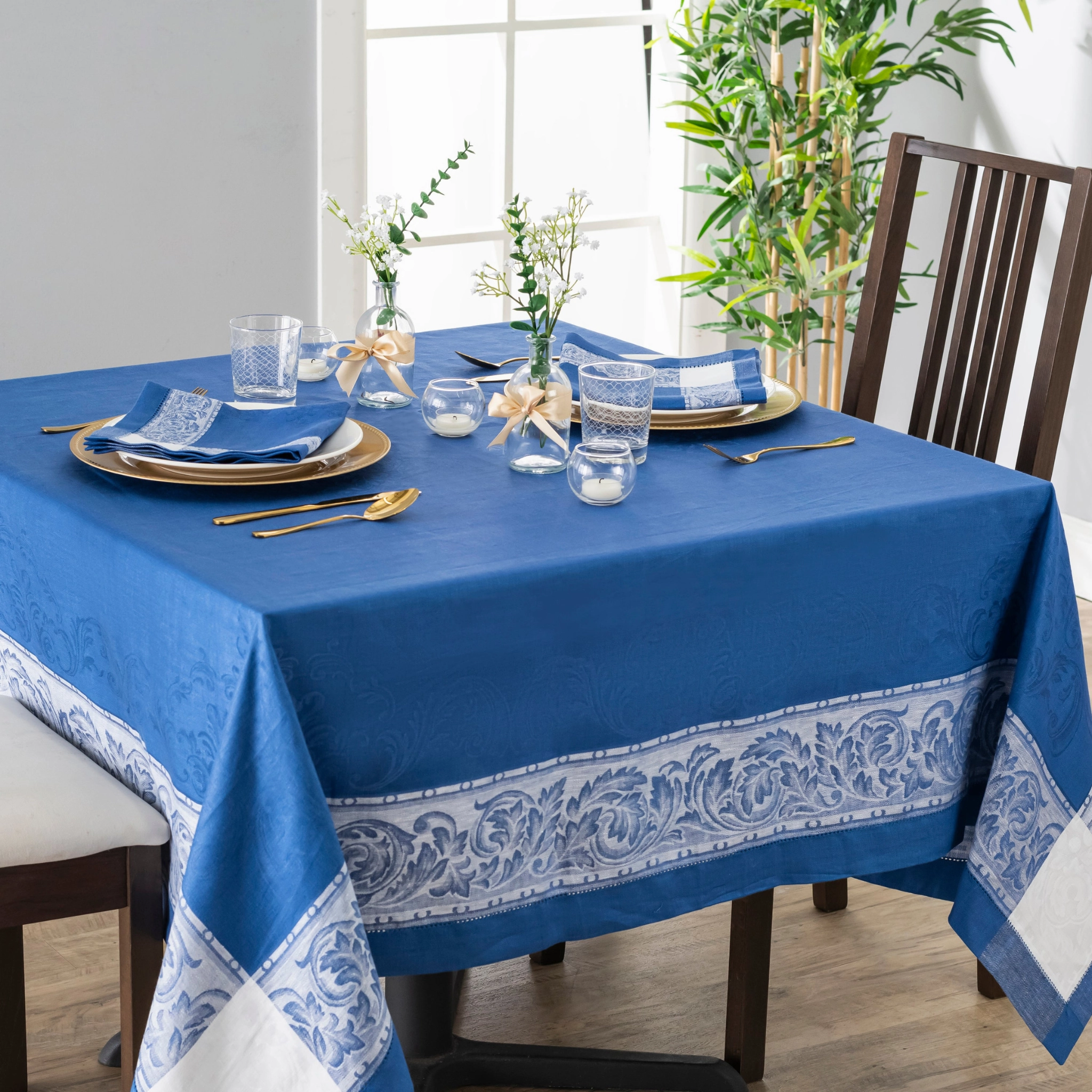 Linen Set of 6 Paris Napkins, French Blue