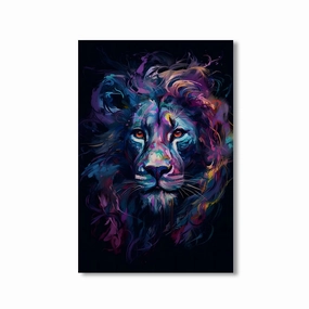 Lion Art by Juliano de Araujo framed mural artwork