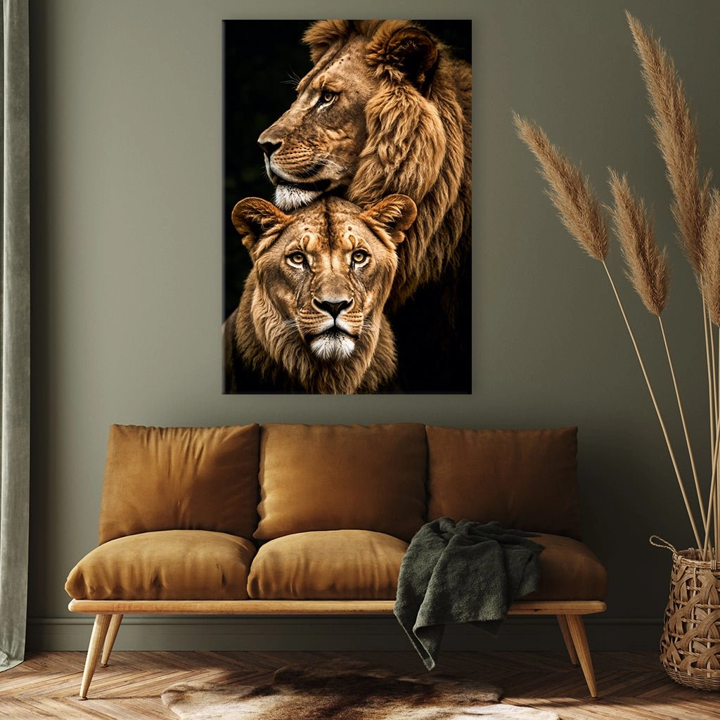 Lion Couple by Adrian Vieriu