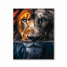 Lion Diver by Zenzdesign framed mural artwork