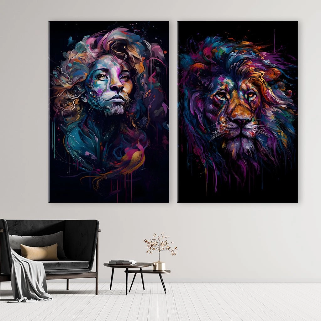 Lion Fusion Art Duo by Juliano de Araujo 