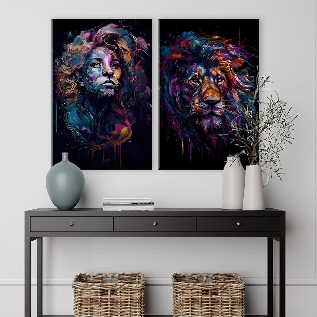 Lion Fusion Art Duo by Juliano de Araujo 