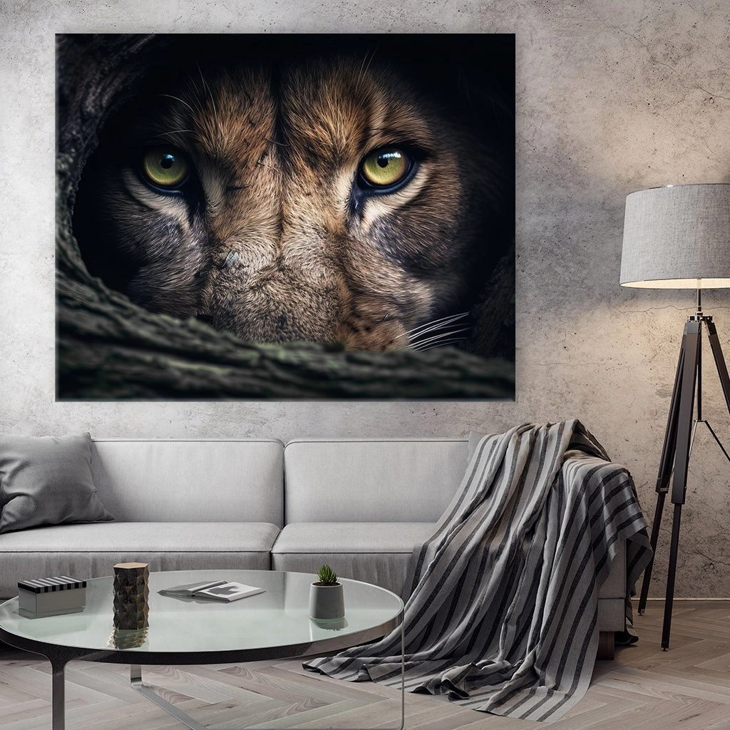 Lion Hiding by Zenzdesign