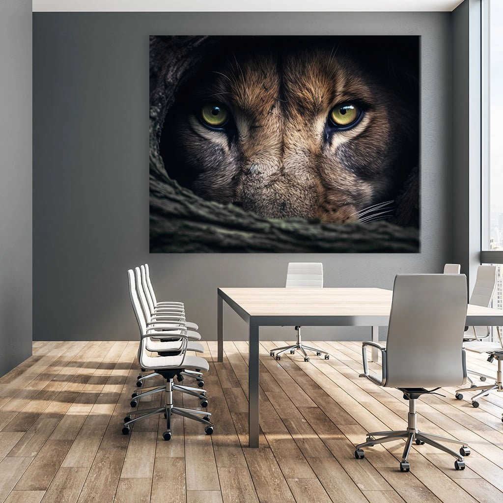 Lion Hiding by Zenzdesign