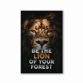 Lion of your forest by Adrian Vieriu framed mural artwork
