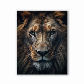 Lion Portrait by Zenzdesign framed mural artwork