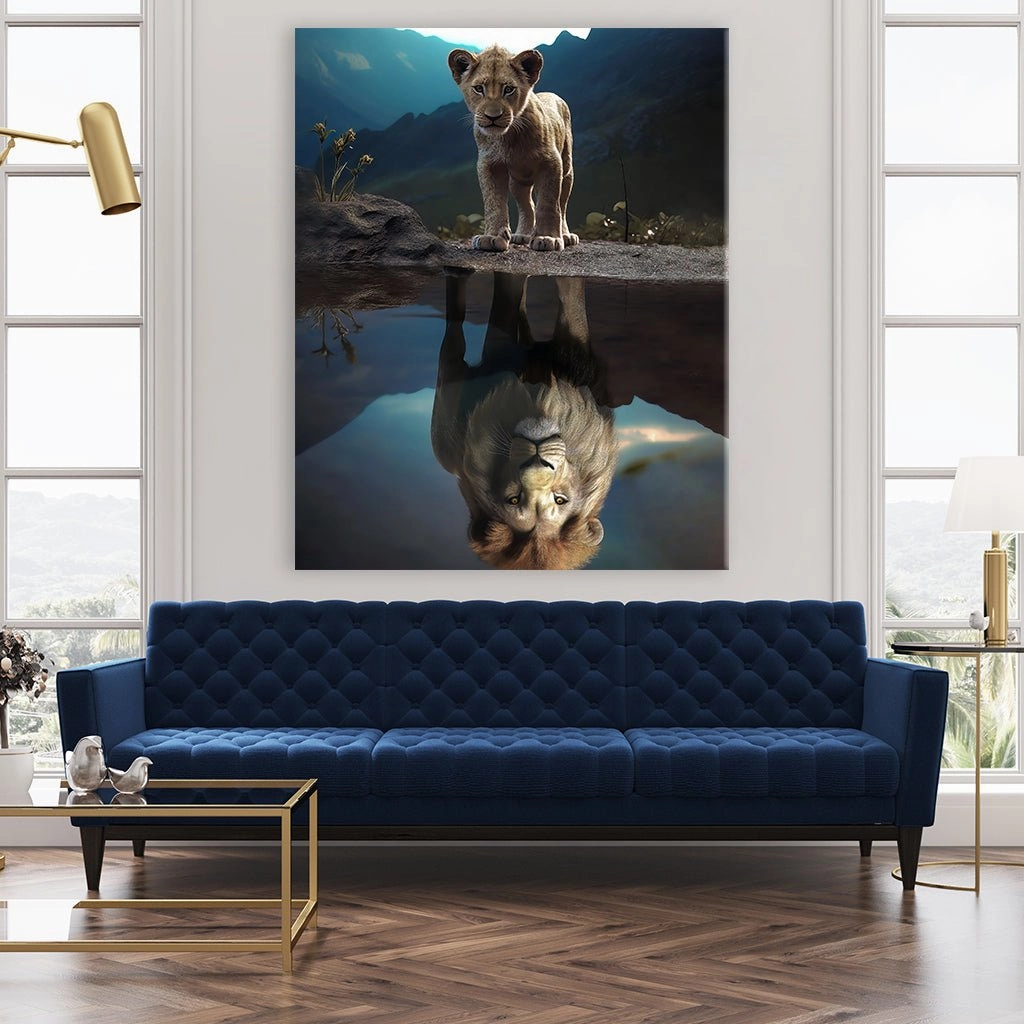 Lion Reflected by Zenzdesign