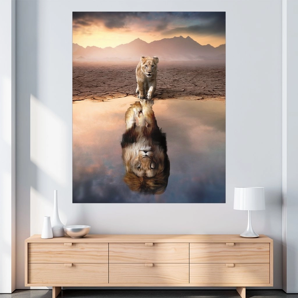 Lion Reflection by Zenzdesign