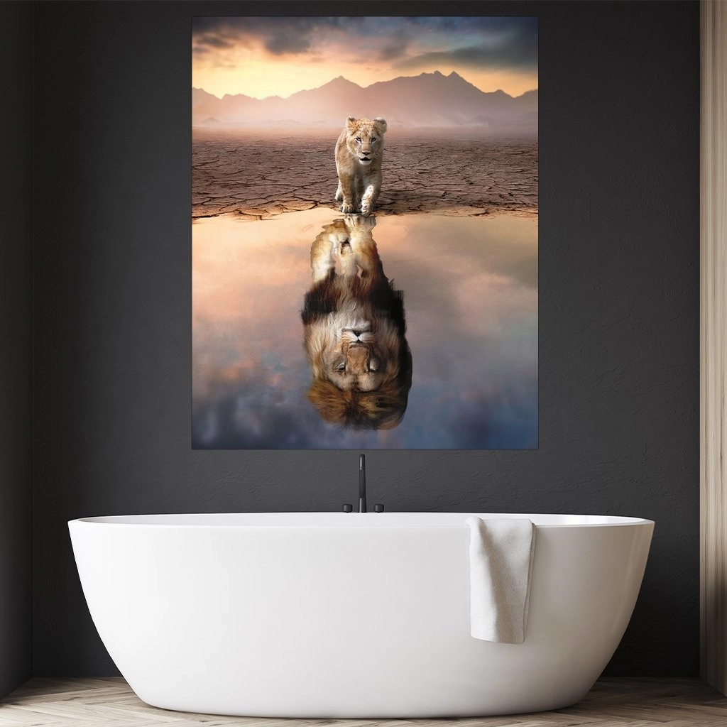Lion Reflection by Zenzdesign