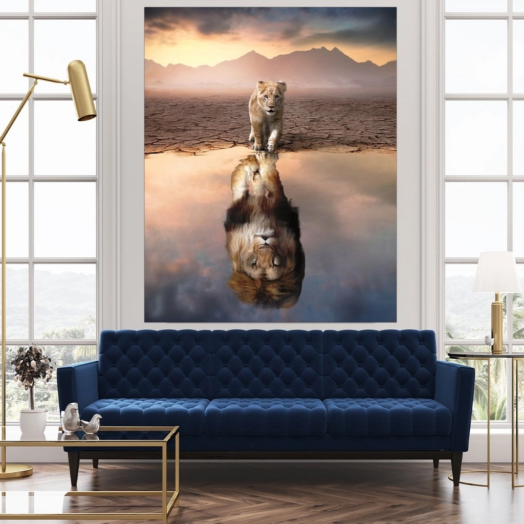 Lion Reflection by Zenzdesign