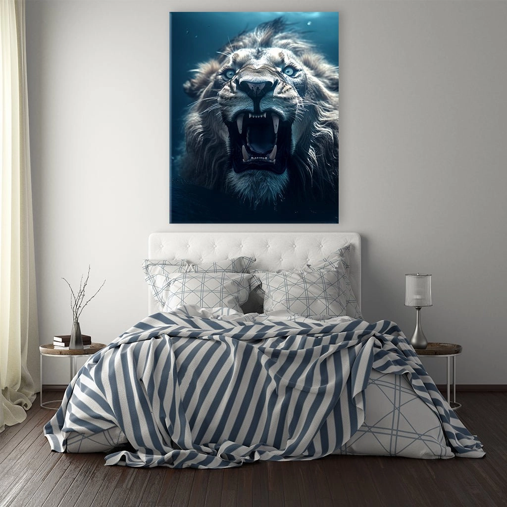 Lion Swimming by Zenzdesign