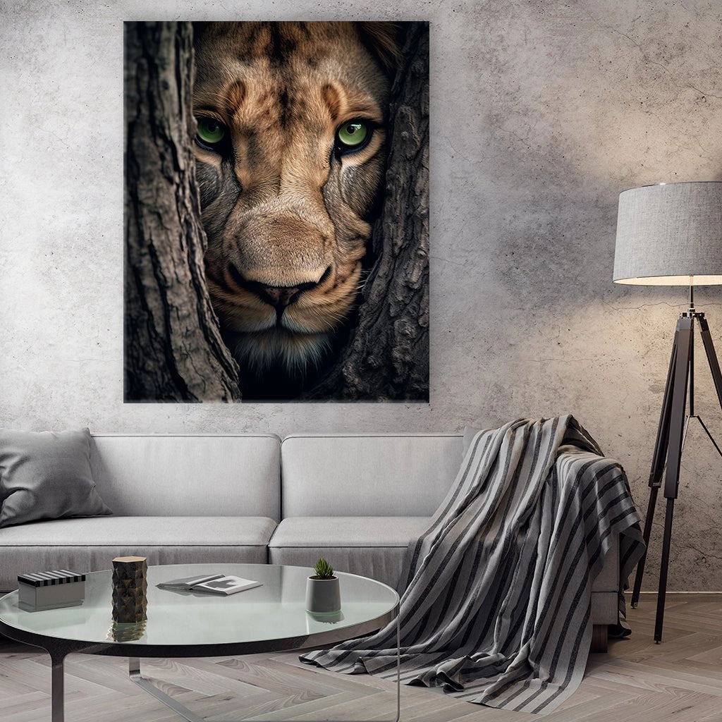 Lioness Hiding by Zenzdesign