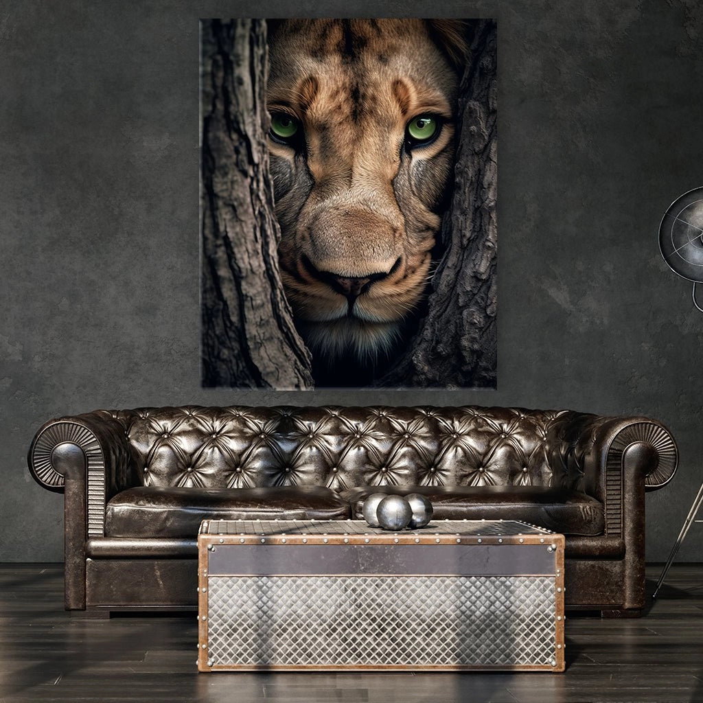 Lioness Hiding by Zenzdesign