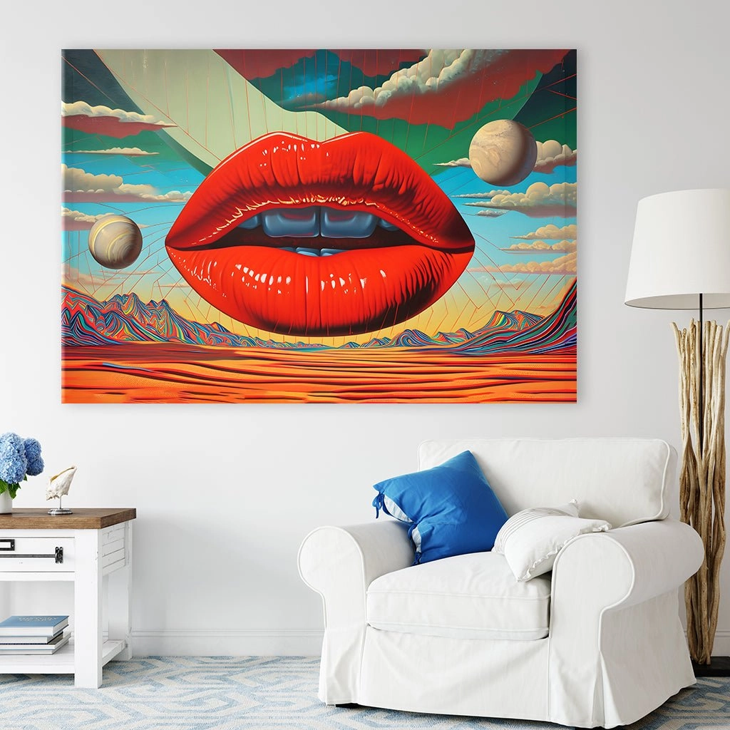 Lips Abstract by Rosa Piazza