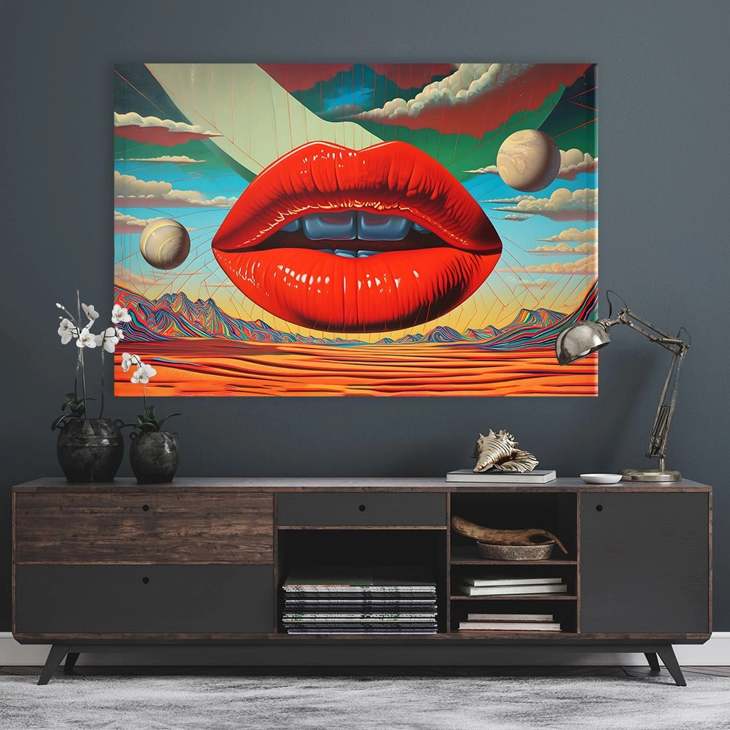 Lips Abstract by Rosa Piazza