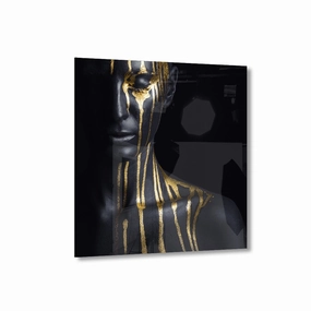 Liquid Gold Gold on Acrylic framed mural artwork