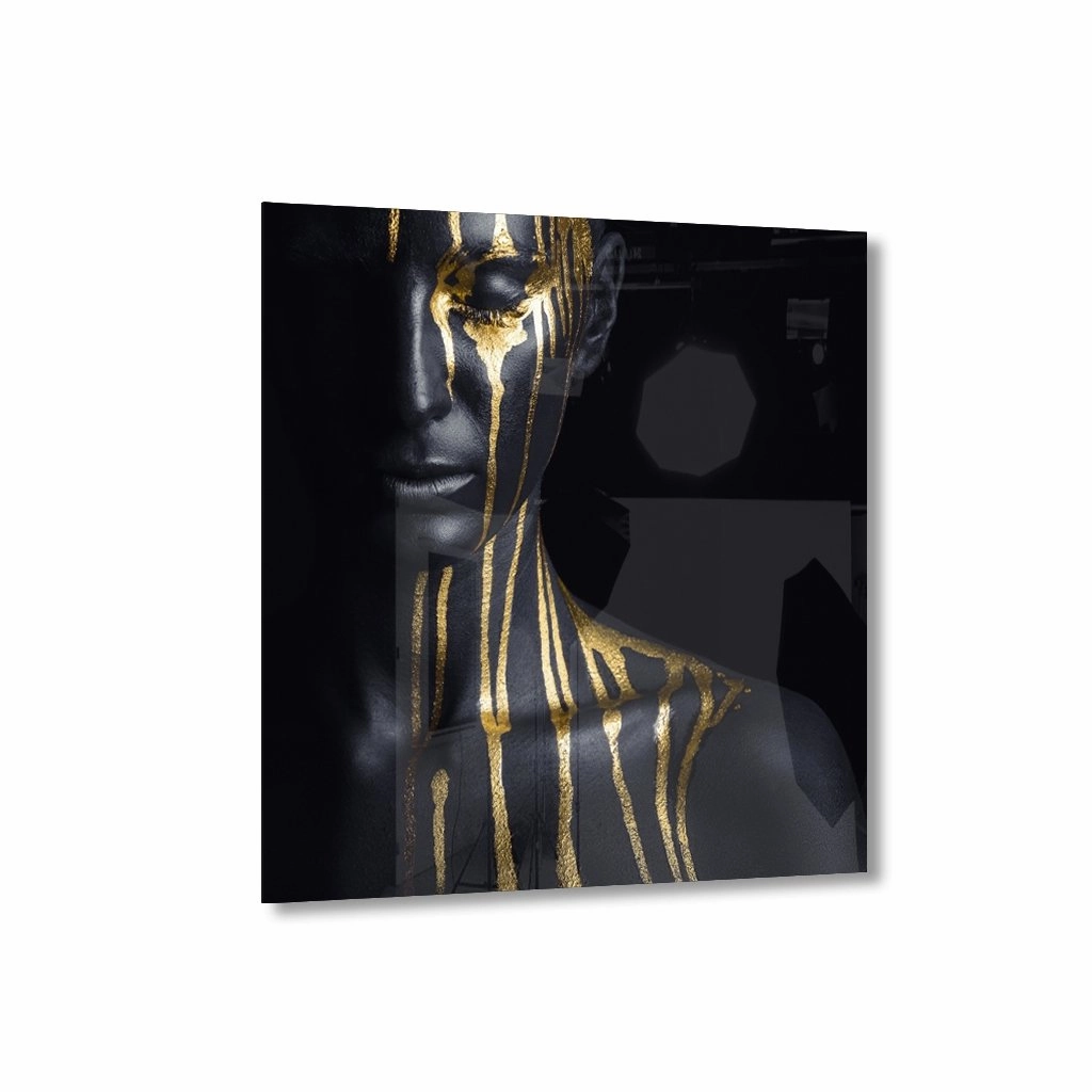 Liquid Gold Gold on Acrylic framed mural artwork