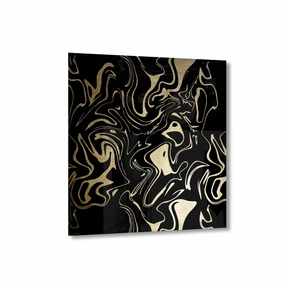 Liquid Swirl Gold on Acrylic framed mural artwork