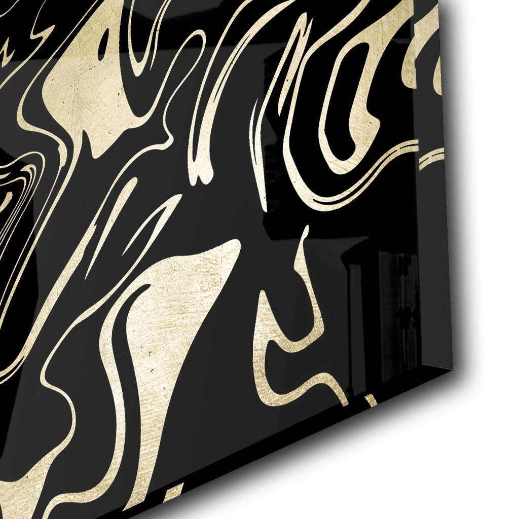 Liquid Swirl Gold on Acrylic