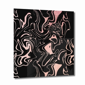 Liquid Swirl Ros on Acrylic framed mural artwork