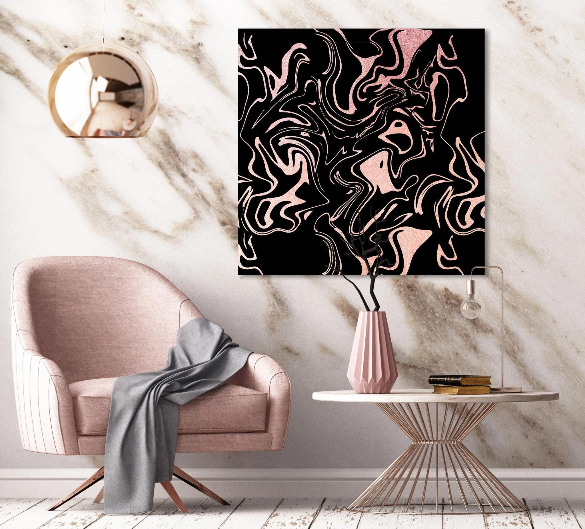 Liquid Swirl Ros on Acrylic