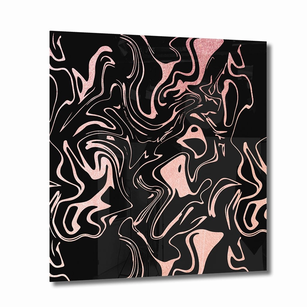 Liquid Swirl Ros on Acrylic framed mural artwork