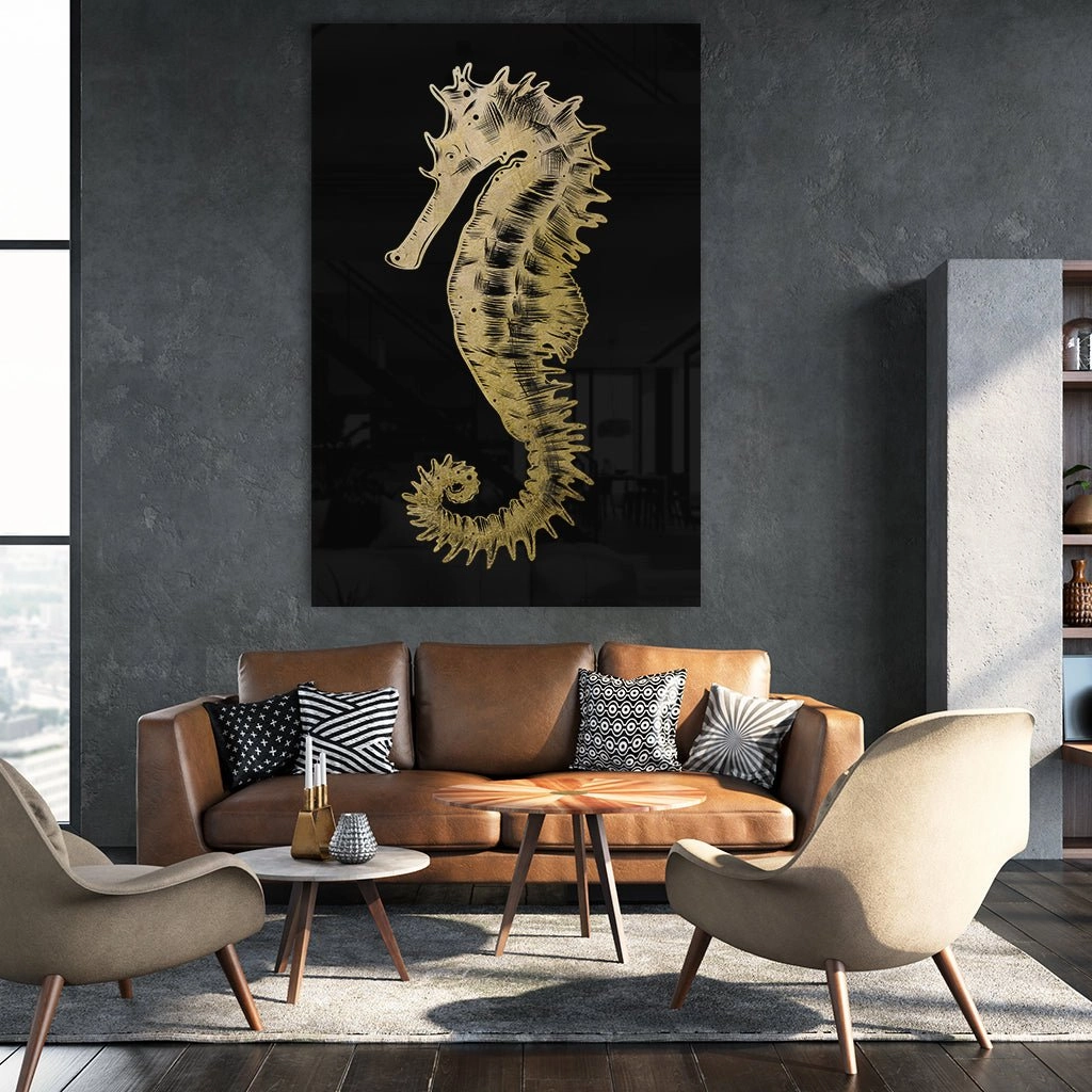 Little Seahorse Gold on Acrylic