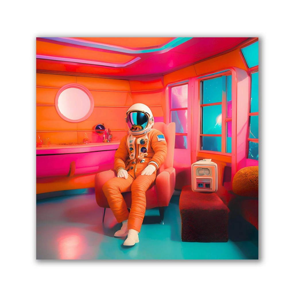Living on Mars by Iconica framed mural artwork