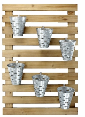 Living Wall Planter with Hanging Galvanized Planters wall pendant decor