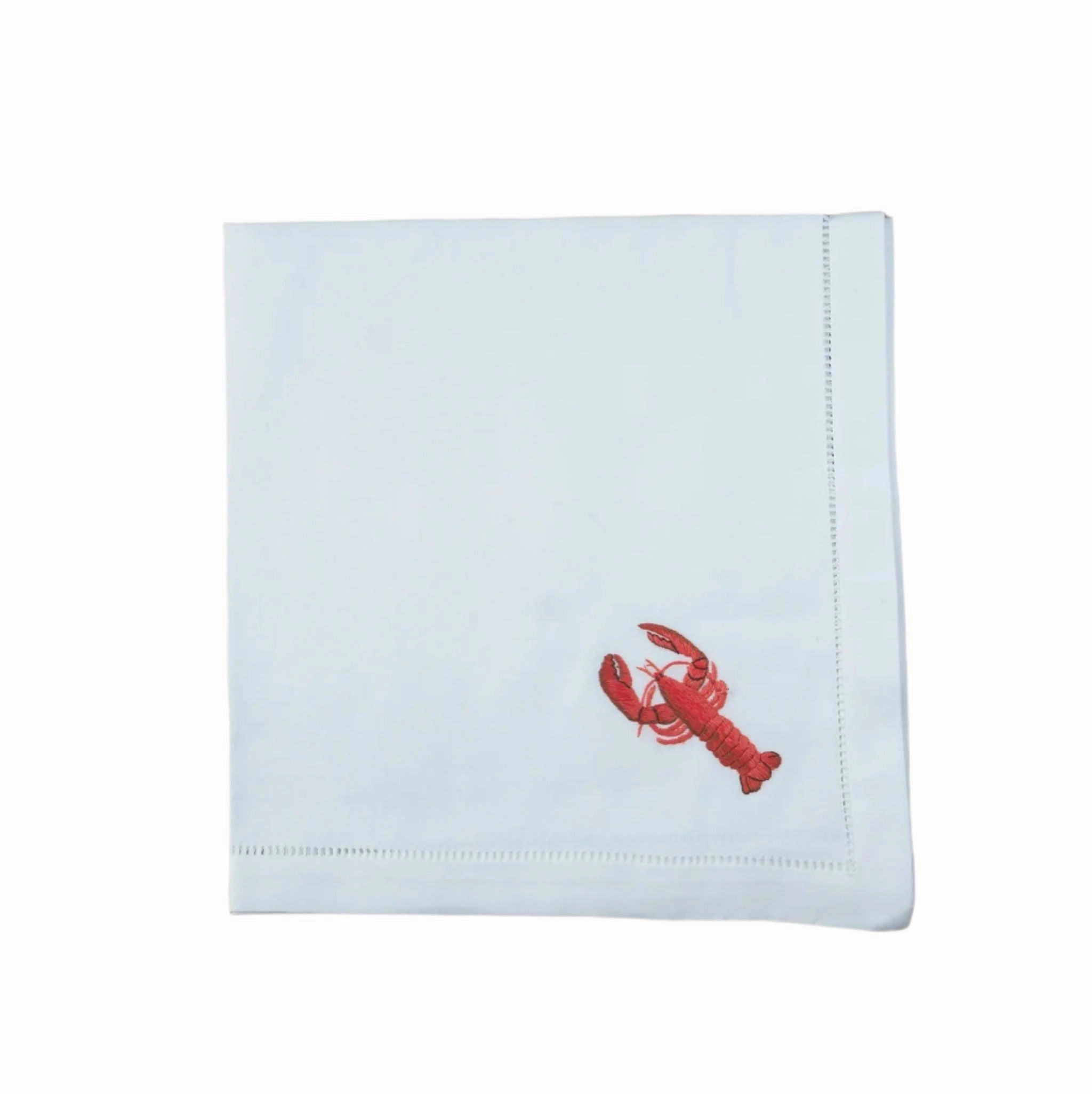 Lobster Design Embroidered Dinner Napkins mini desktop sculpture