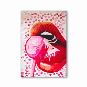 Lollipop by Kiss Pink framed mural artwork