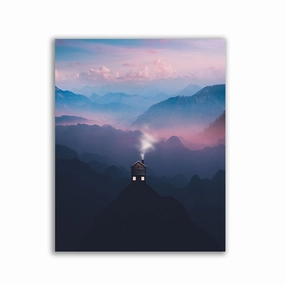 Lone Cabin by Sublimenation framed mural artwork