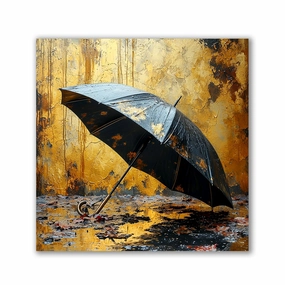 Lonesome Umbrella by Catill" by Catill framed mural artwork