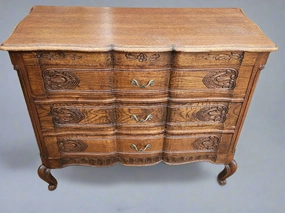 LOUIS XV CARVED OAK 3 DRAWER COMMODE artistic wall mural