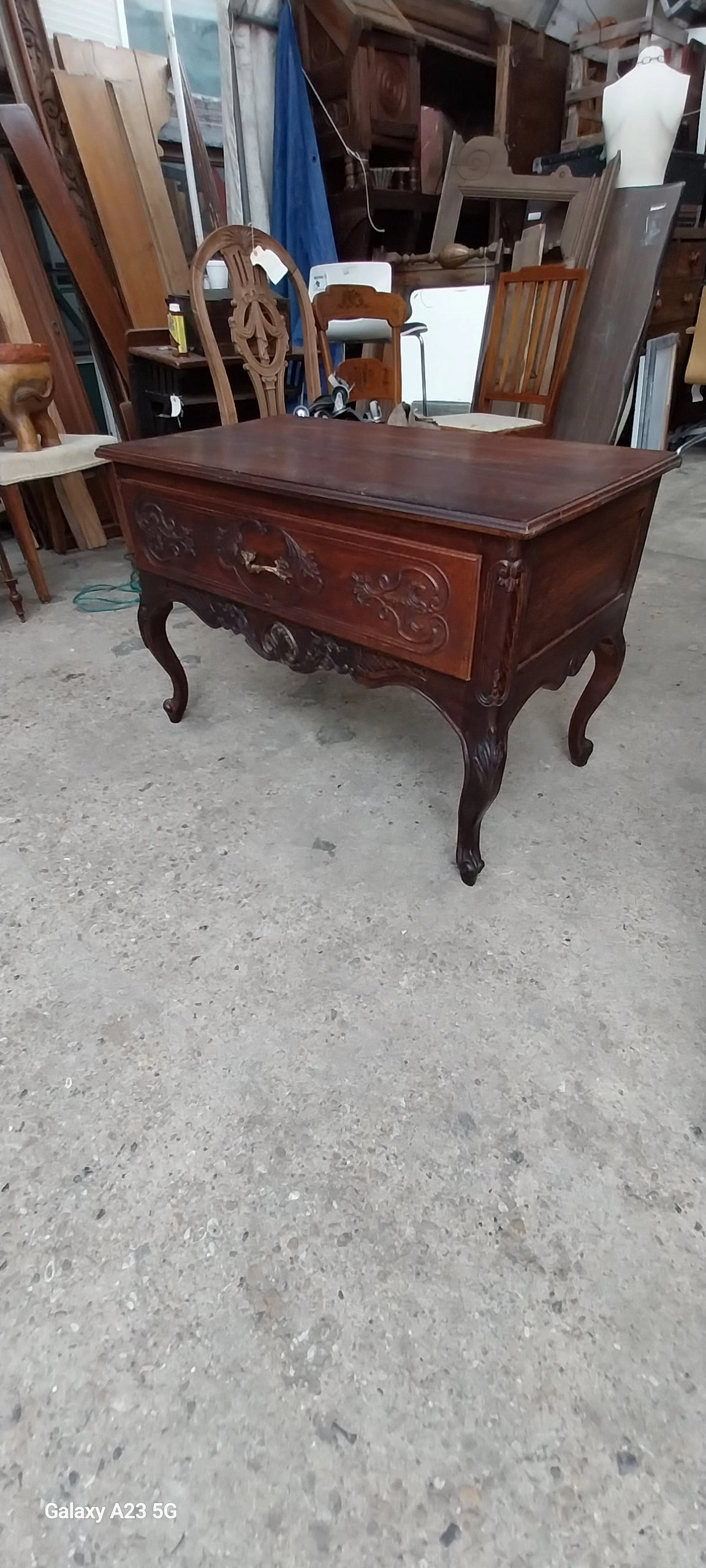 LOUIS XV STYLE OAK LOW CHEST