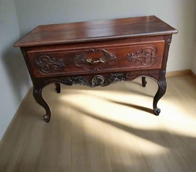 LOUIS XV STYLE OAK LOW CHEST artistic wall mural
