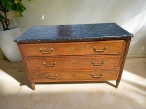 LOUIS XVI FAUX MARBLE TOP 3 DRAWER CHEST WITH BALE PULLS artistic wall mural