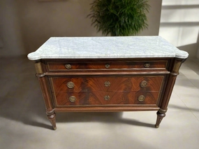 LOUIS XVI WHITE MARBLE TOP 3 DRAWER CHEST WITH ORMOLU artistic wall mural