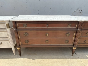 LOUIS XVI WHITE MARBLE TOP 3 DRAWER MAHOGANY CHEST artistic wall mural