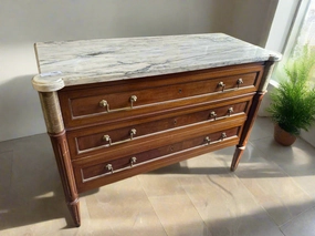 LOUIS XVI WHITE MARBLE TOP CHEST artistic wall mural