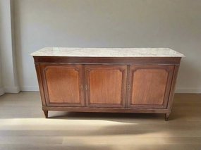 LOUIS XVI WHITE MARBLE TOP SIDEBOARD WITH NO DRAWERS artistic wall mural