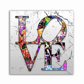 LOVE framed mural artwork