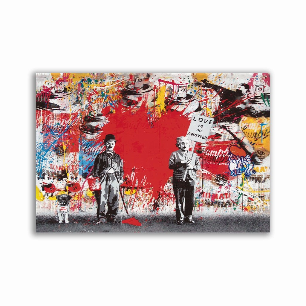 Love is the Answer by Banksy framed mural artwork